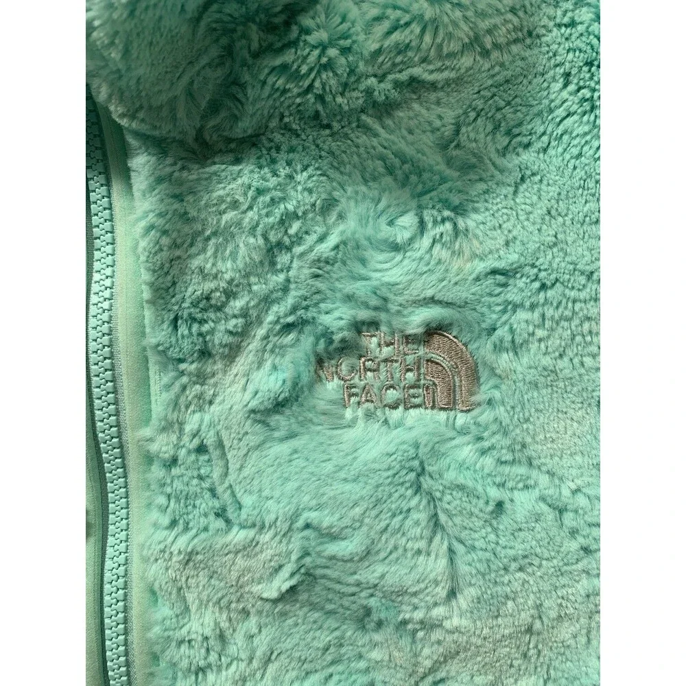 Reversible Jacket Sherpa/Puffer North Face Girls XL-18 Gray/Mint Mossbud Swirl